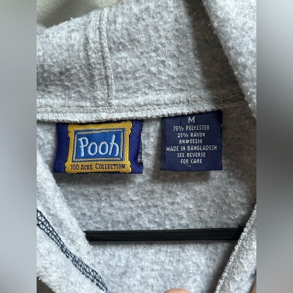 Vtg Y2K Tigger "Mr.Splendiferous" Fleece Embroidered Hoodie Grey/Blue Women's M - Picture 5 of 12